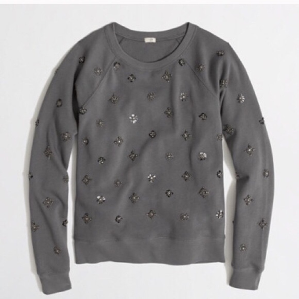 j crew embellished sweater